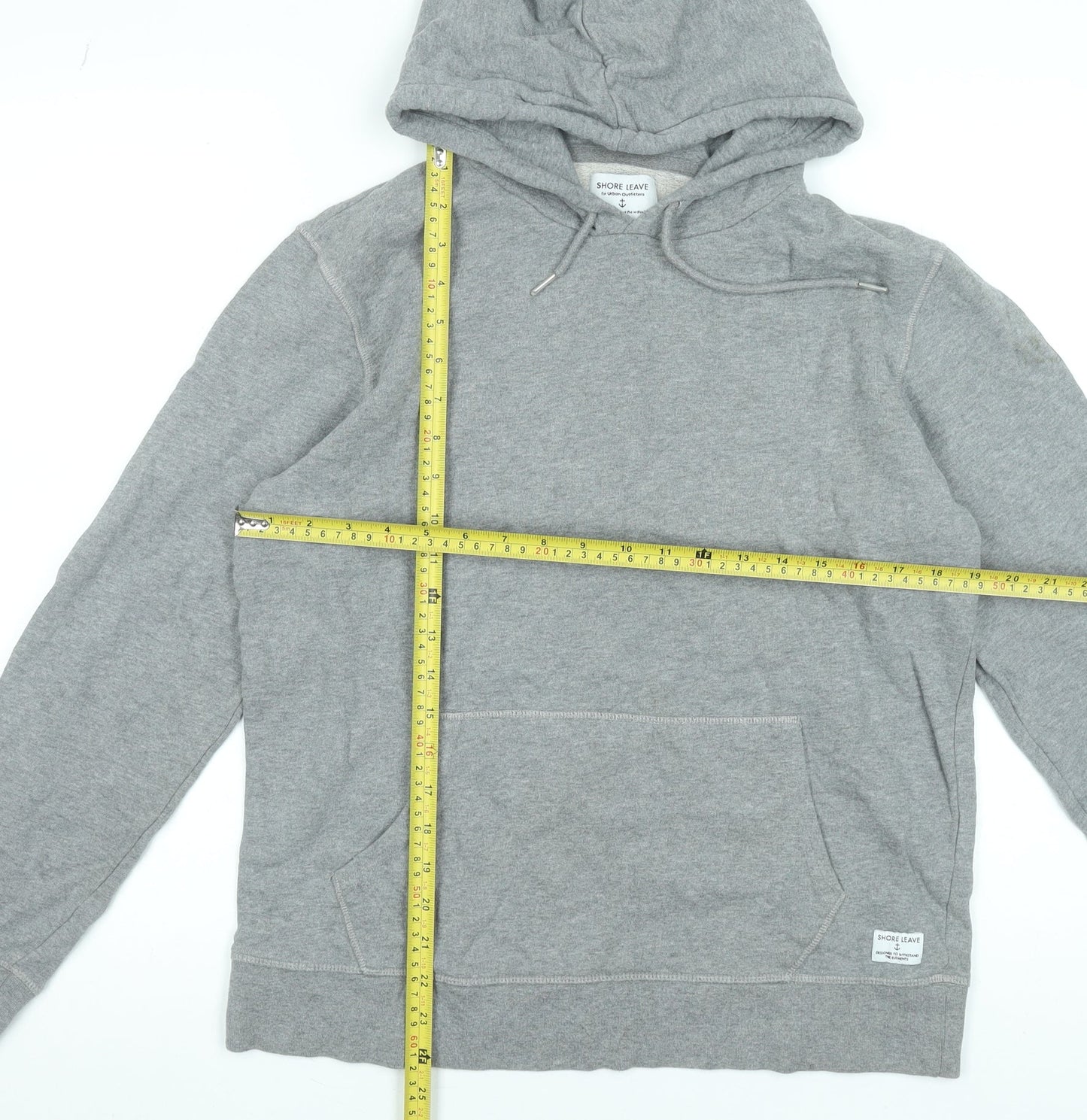 Shore Leave Urban Outfitters Grey Cotton Pullover Hoodie L Women