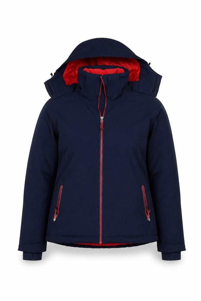 Crivit Women’s Blue Hooded Puffer Jacket Size 12 Water Resistant