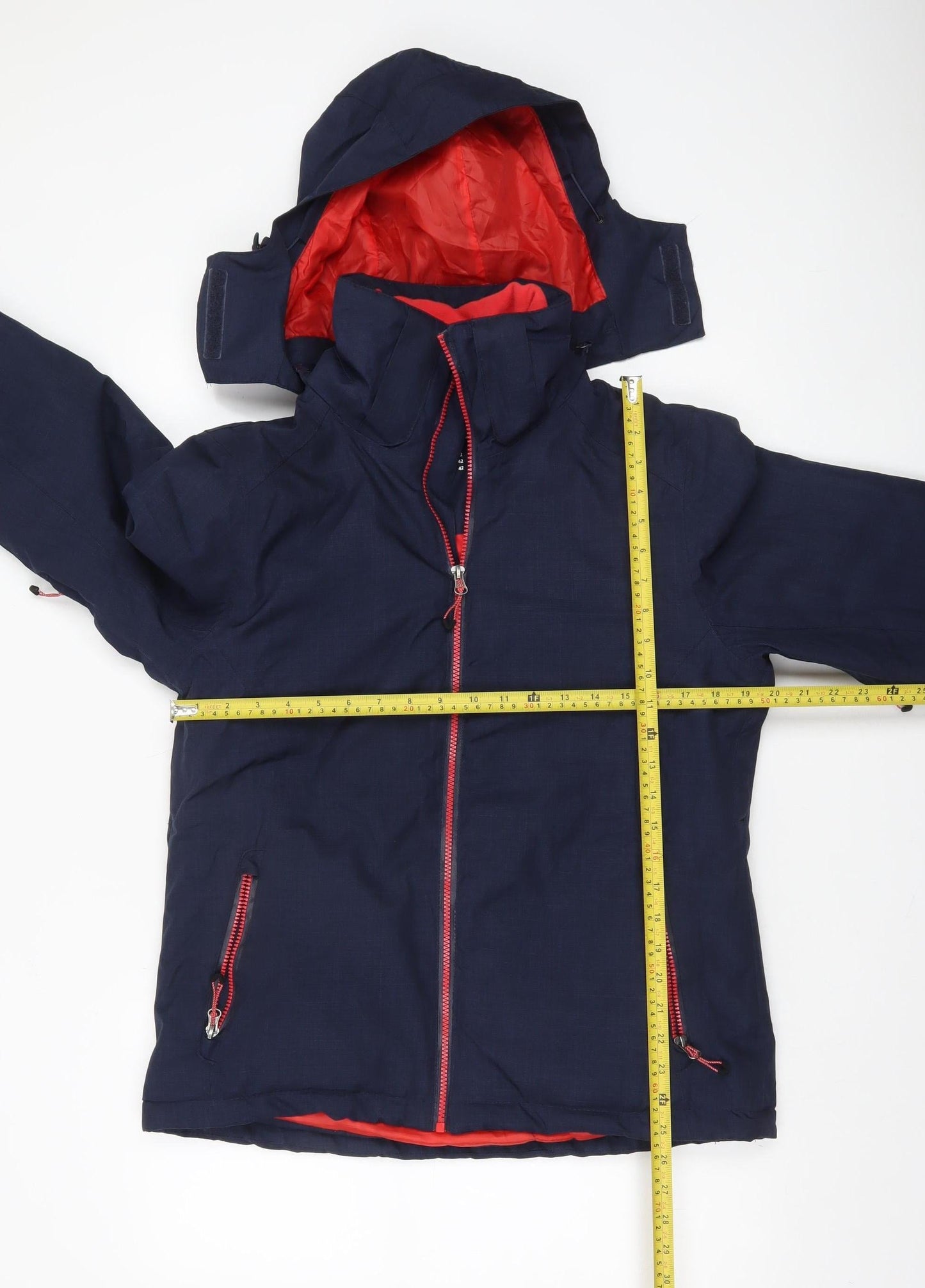 Crivit Women’s Blue Hooded Puffer Jacket Size 12 Water Resistant