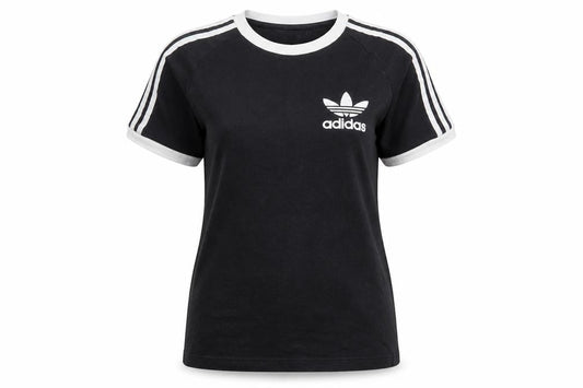 Adidas Women's Black Ringer Crew Neck Short Sleeve T-Shirt Size S