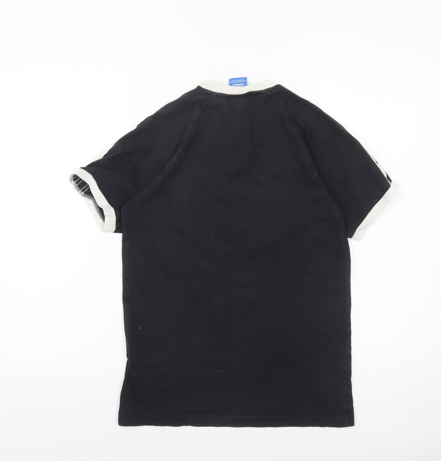 Adidas Women's Black Ringer Crew Neck Short Sleeve T-Shirt Size S