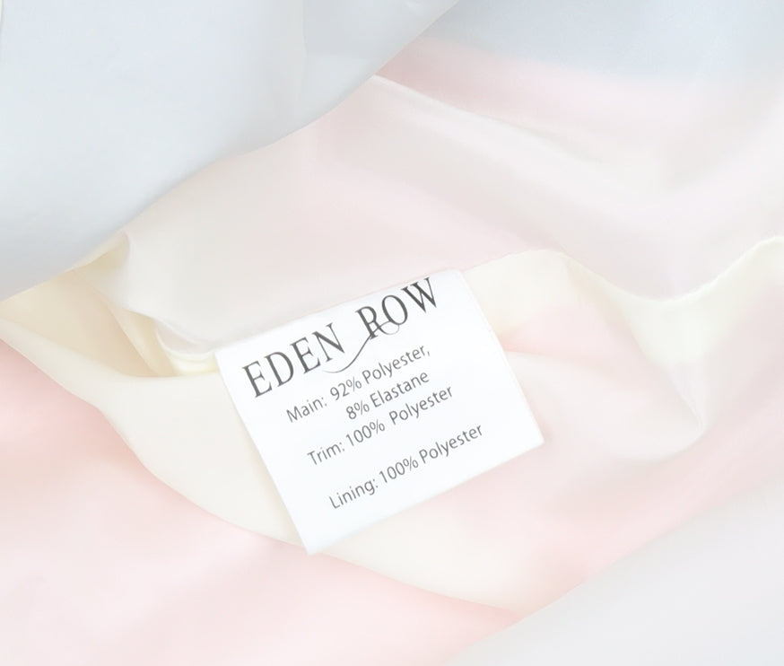 Eden Row Women's Black White Pink Fit & Flare Sleeveless Knee Dress Size 8