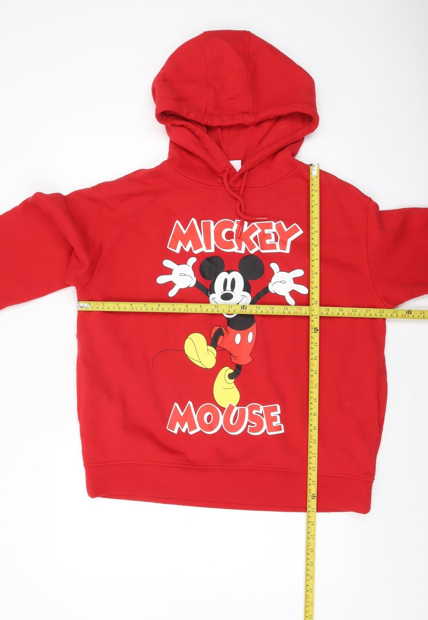 Disney Mickey Mouse Red Men's Pullover Hoodie Size M