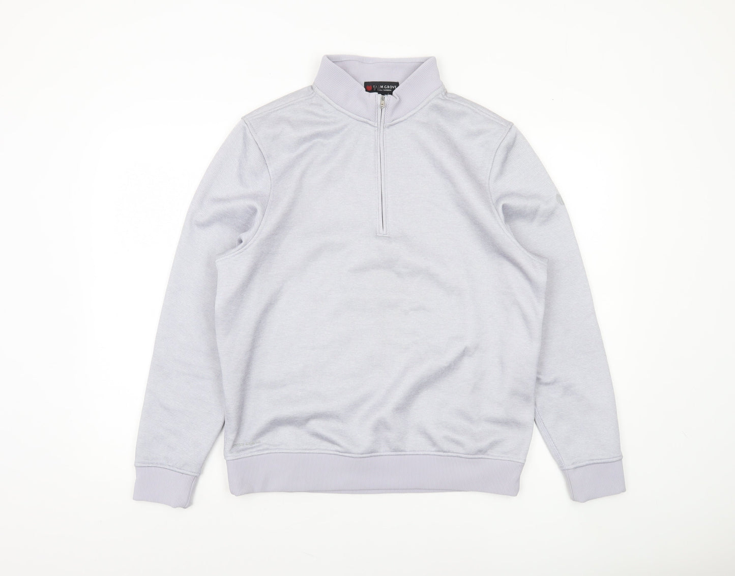 Palm Grove Men's Grey 1/4 Zip Sweatshirt Size M Regular Fit