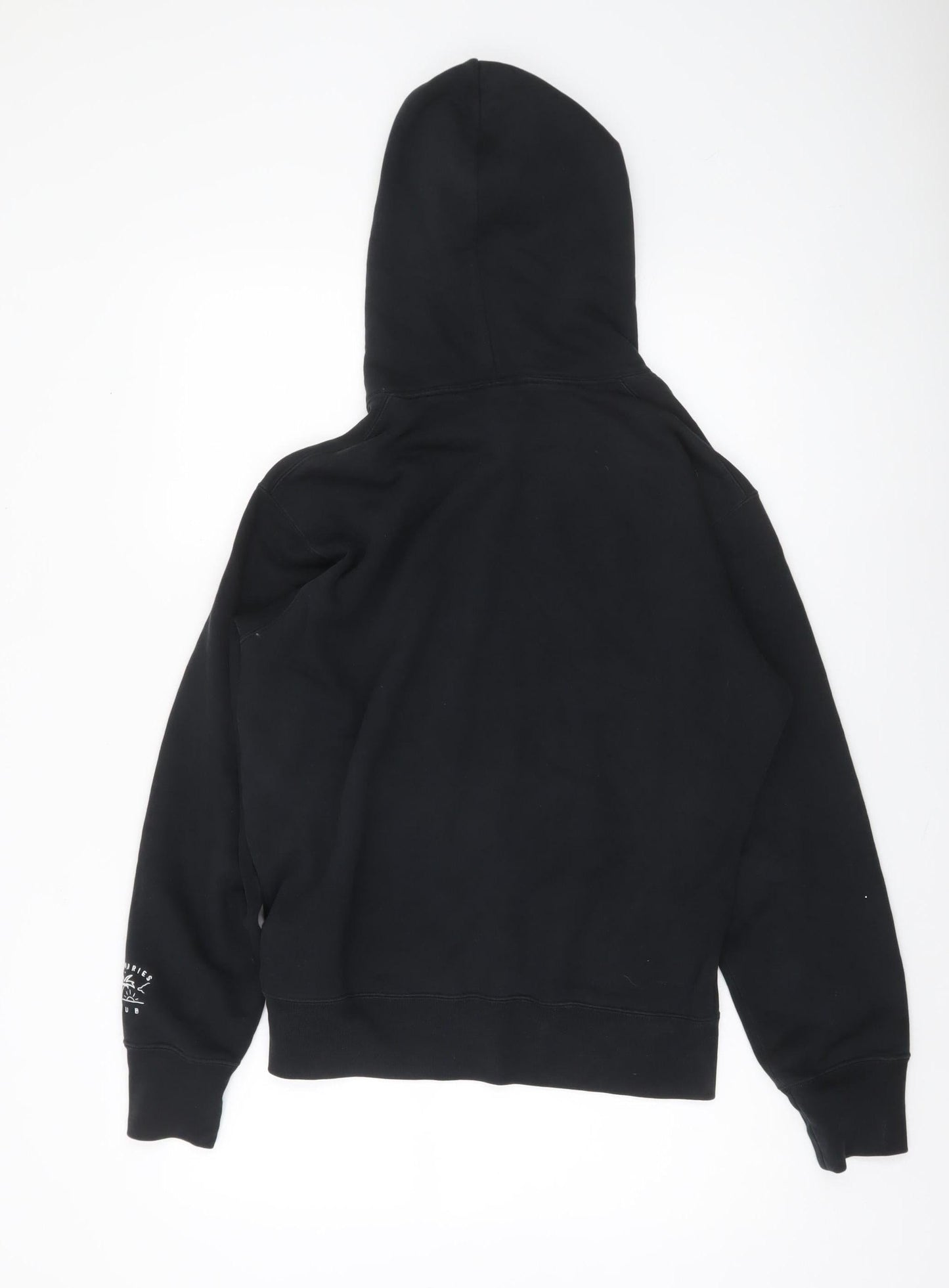 Uniqlo Men Black Graphic JUST Chillin Hoodie Size S Cotton Blend
