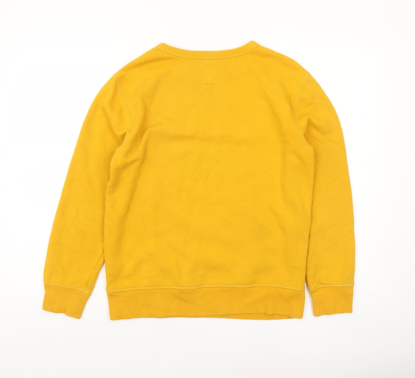 GAP Boys Yellow Logo Pullover Sweatshirt XXL (14-15 Years) Fleece Cotton Blend