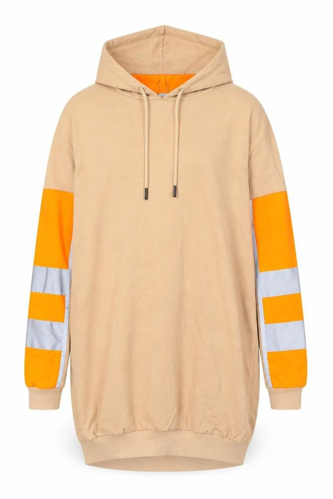 ASOS Women’s Beige Hoodie UK 10 Reflective Sleeve Pullover