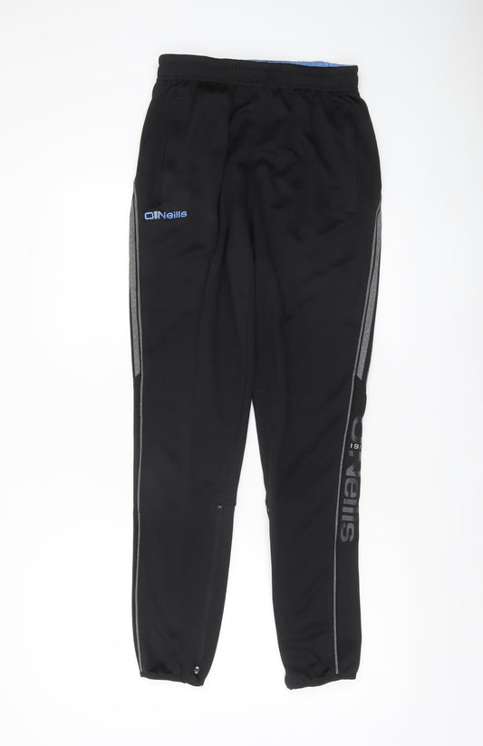 O’Neills Men’s Black Jogger Track Pants Size Small Polyester Tapered Fit