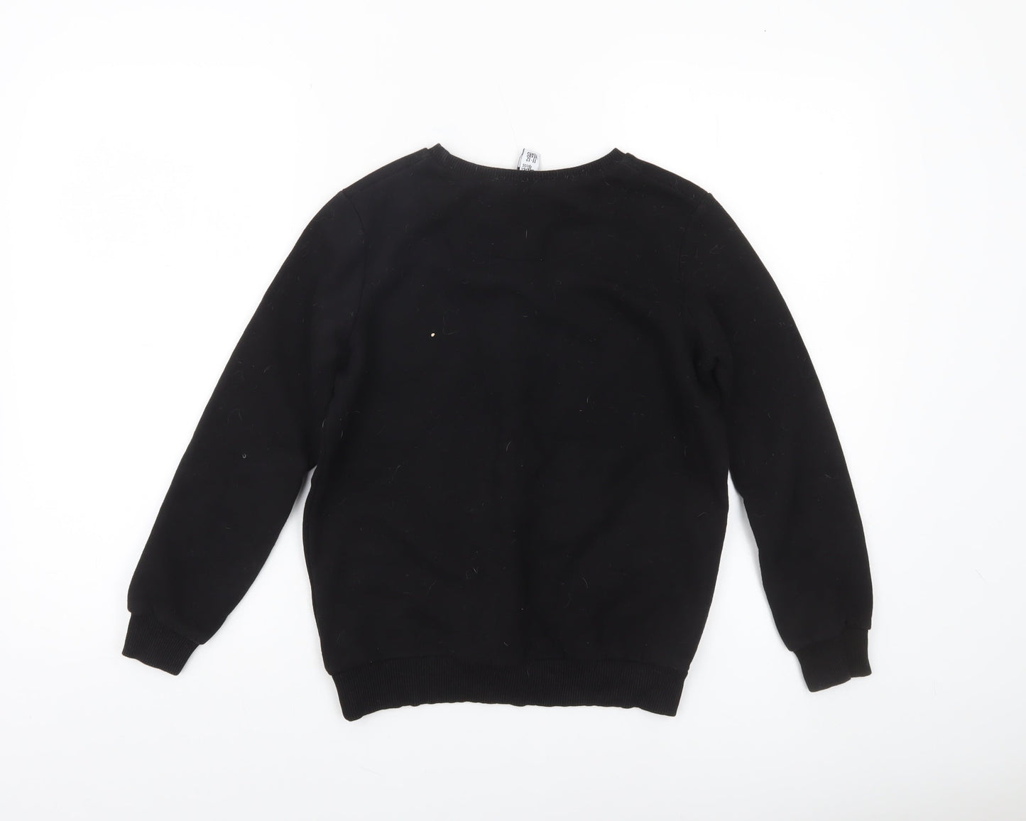 Hype Boys Black Graphic Logo Pullover Sweatshirt 11-12 Years