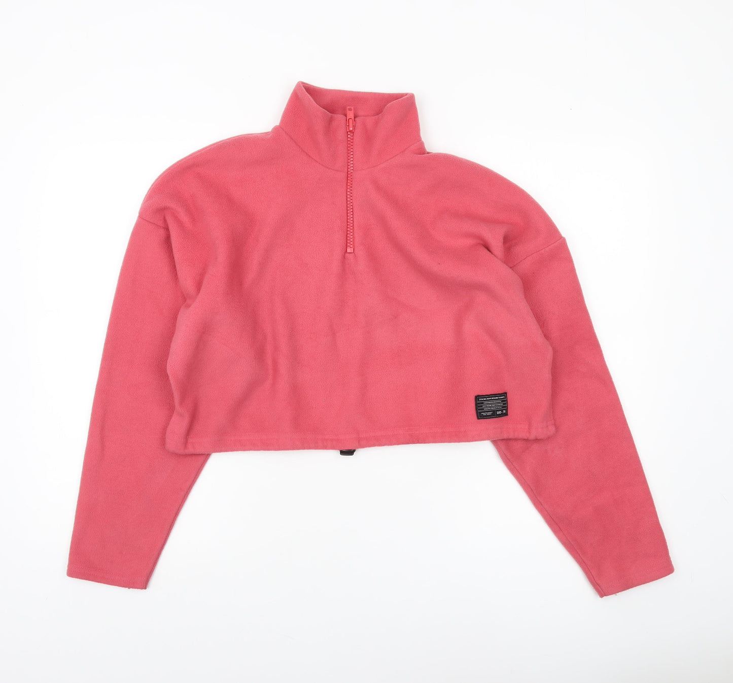 Urban Outfitters Women Pink Fleece 1/2 Zip Pullover Sweatshirt M