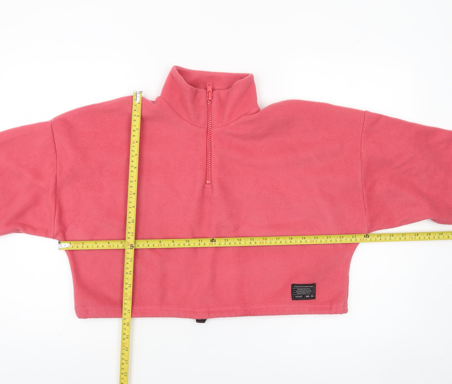Urban Outfitters Women Pink Fleece 1/2 Zip Pullover Sweatshirt M