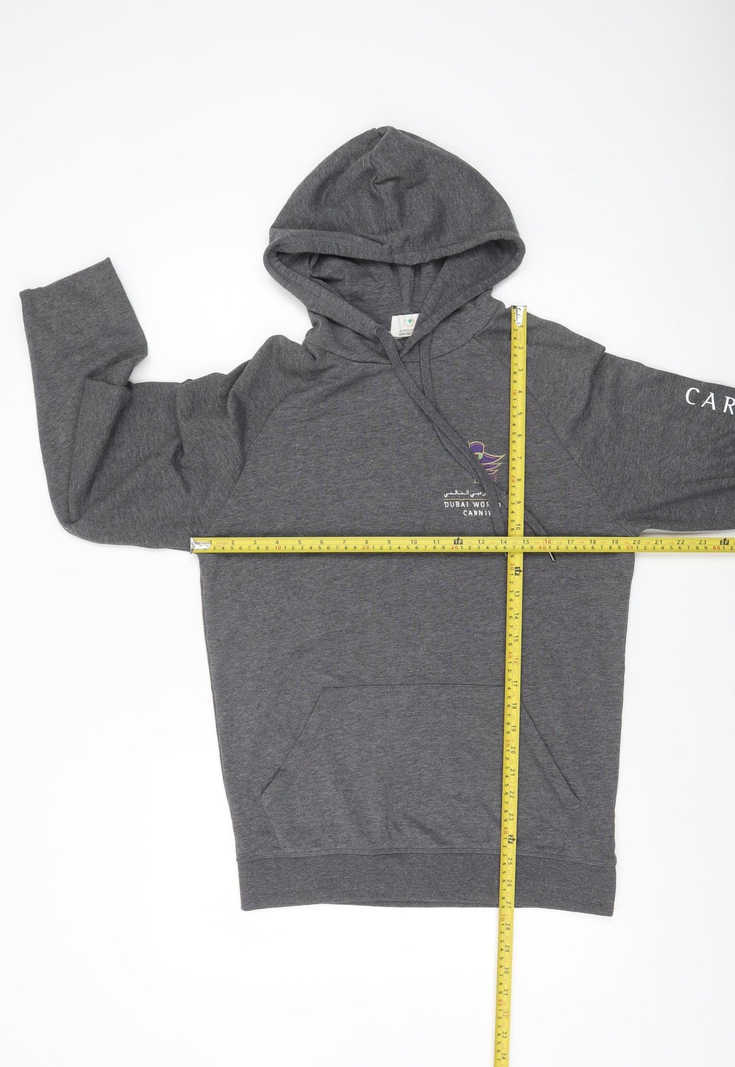Dubai Racing Club Men's Grey Pullover Hoodie Size S Sports Style