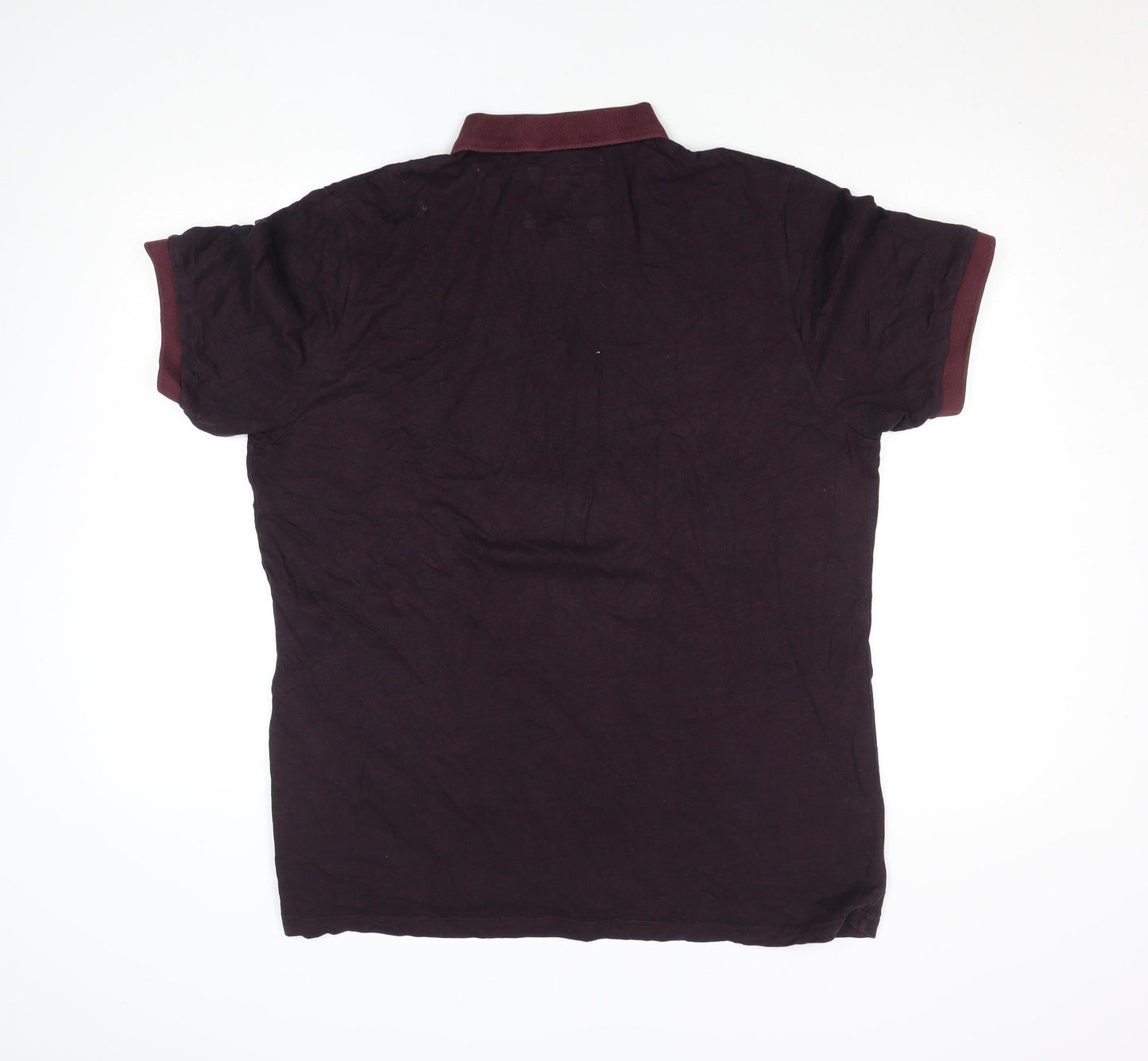 Diesel Men's Purple Cotton Short Sleeve Polo Shirt Size 2XL