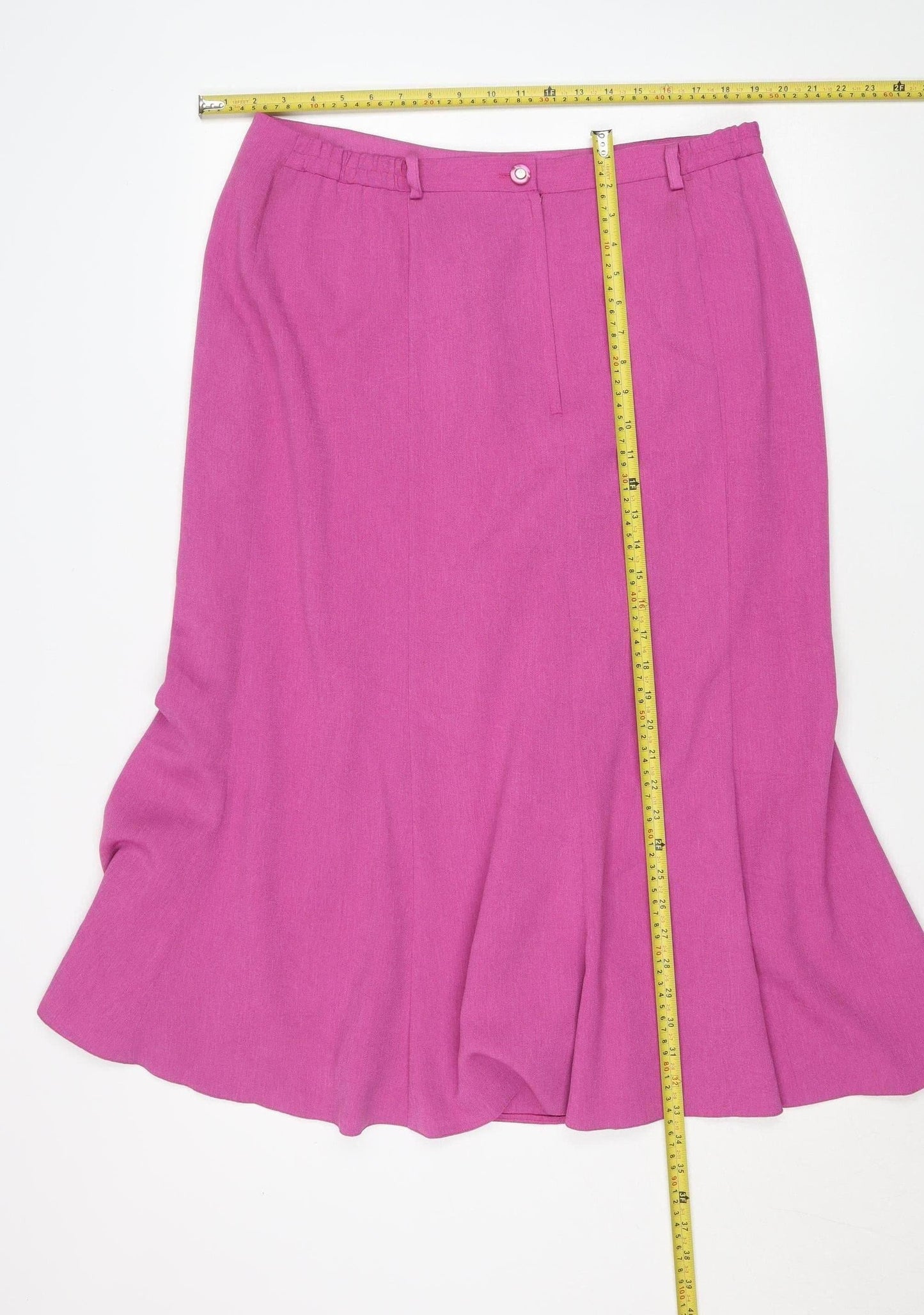 Avalon Collection Women Pink Flare Midi Skirt Size 16 Polyester