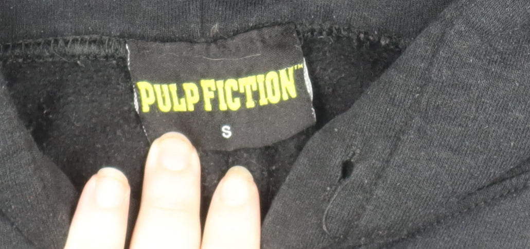 Pulp Fiction Black Hoodie Small Women Unisex Miramax Graphic Print