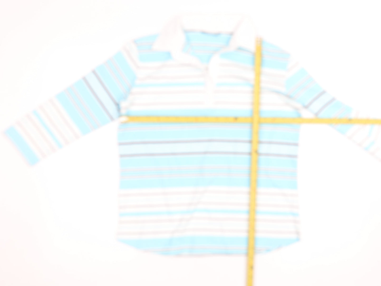 Dunnes Stores Women Blue Striped Cotton Polo Top Size 10-12