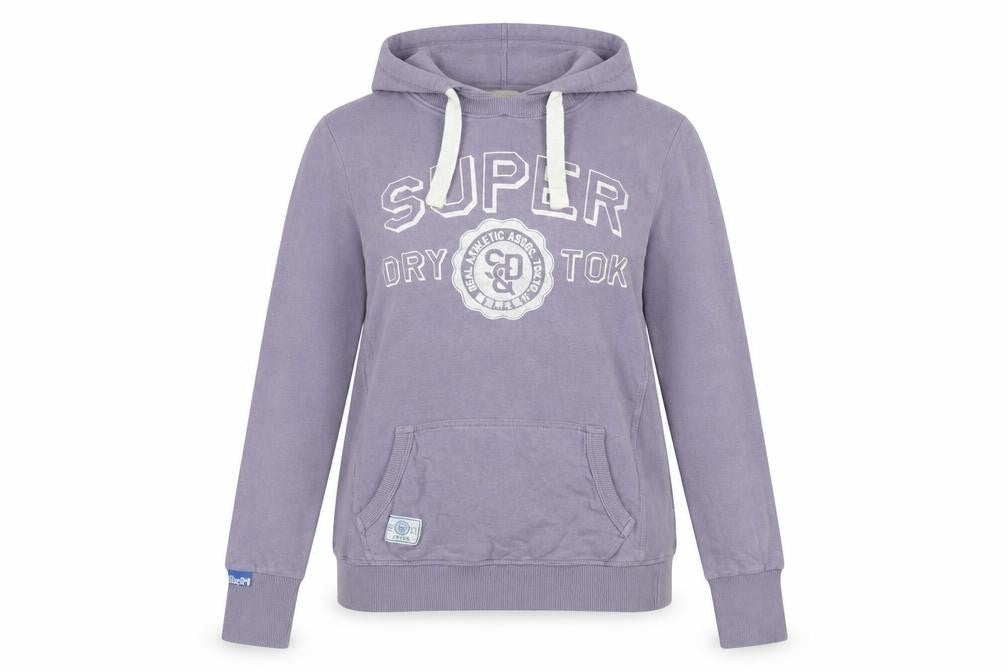 Superdry Women's Purple Hoodie M 100% Cotton Pullover
