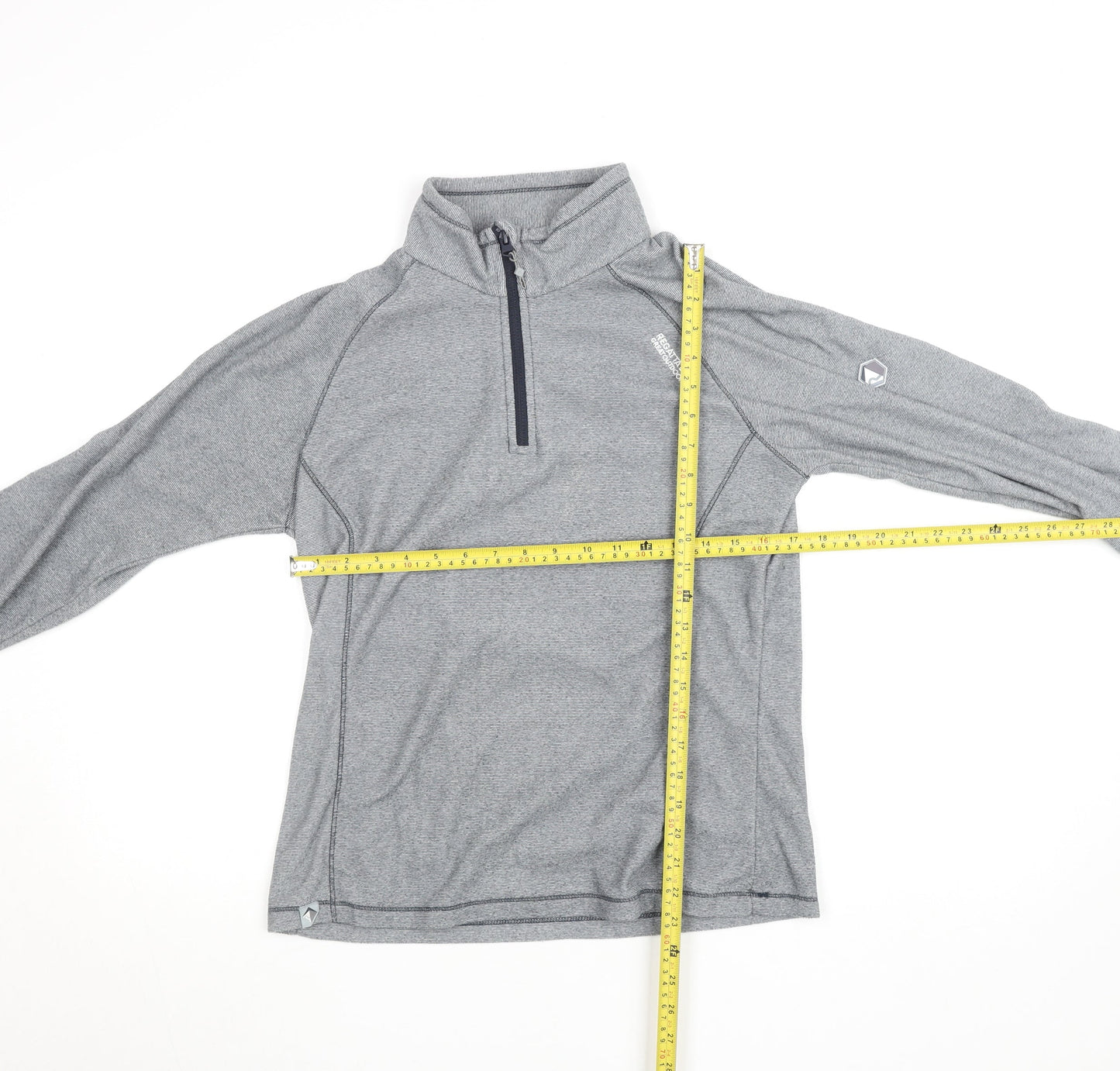 Regatta Great Outdoors Grey 1/2 Zip Long Sleeve Women's Pullover UK 10