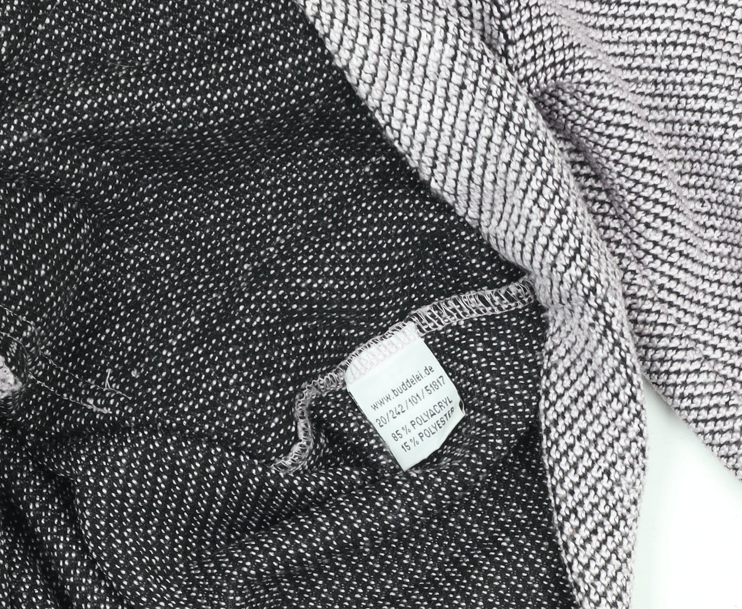Gina Laura Women Grey Herringbone Zip Jacket with Pink Pockets M
