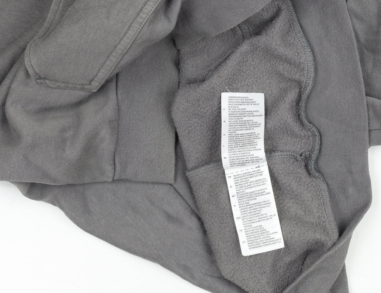 Adidas Mens Grey Pullover Hoodie M Regular Fit Sports Sweatshirt