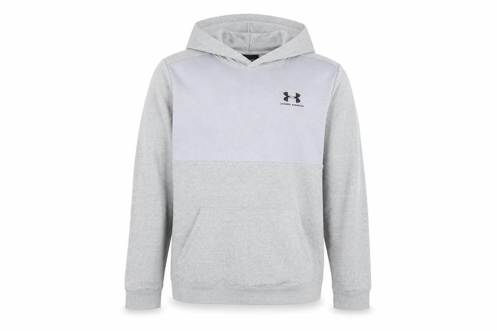 Under Armour Boys Grey XL Pullover Fleece Hoodie with Logo