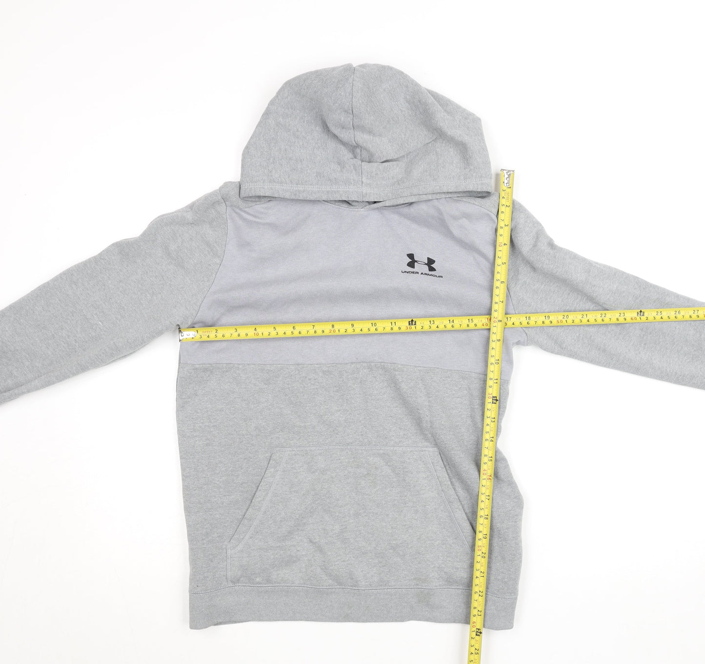 Under Armour Boys Grey XL Pullover Fleece Hoodie with Logo
