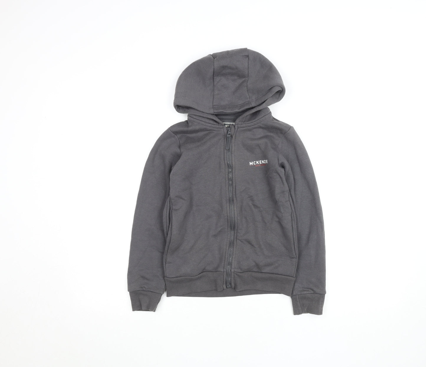 McKenzie Boys Grey Full Zip Hoodie 9-10 Years Hooded Fleece Sweatshirt