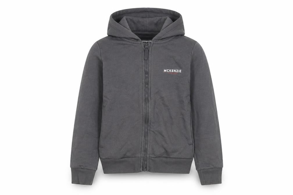 McKenzie Boys Grey Full Zip Hoodie 9-10 Years Hooded Fleece Sweatshirt