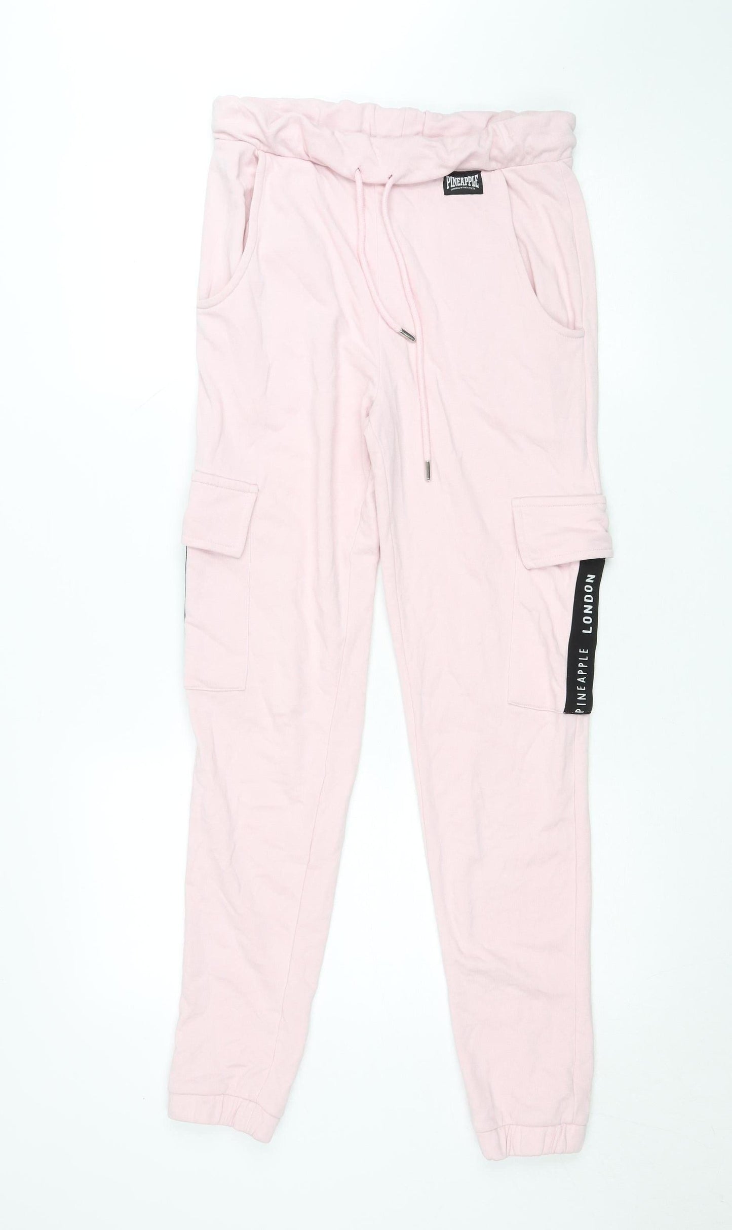Pineapple Womens Pink Jogger Sweatpants S Regular Fit Cotton Blend