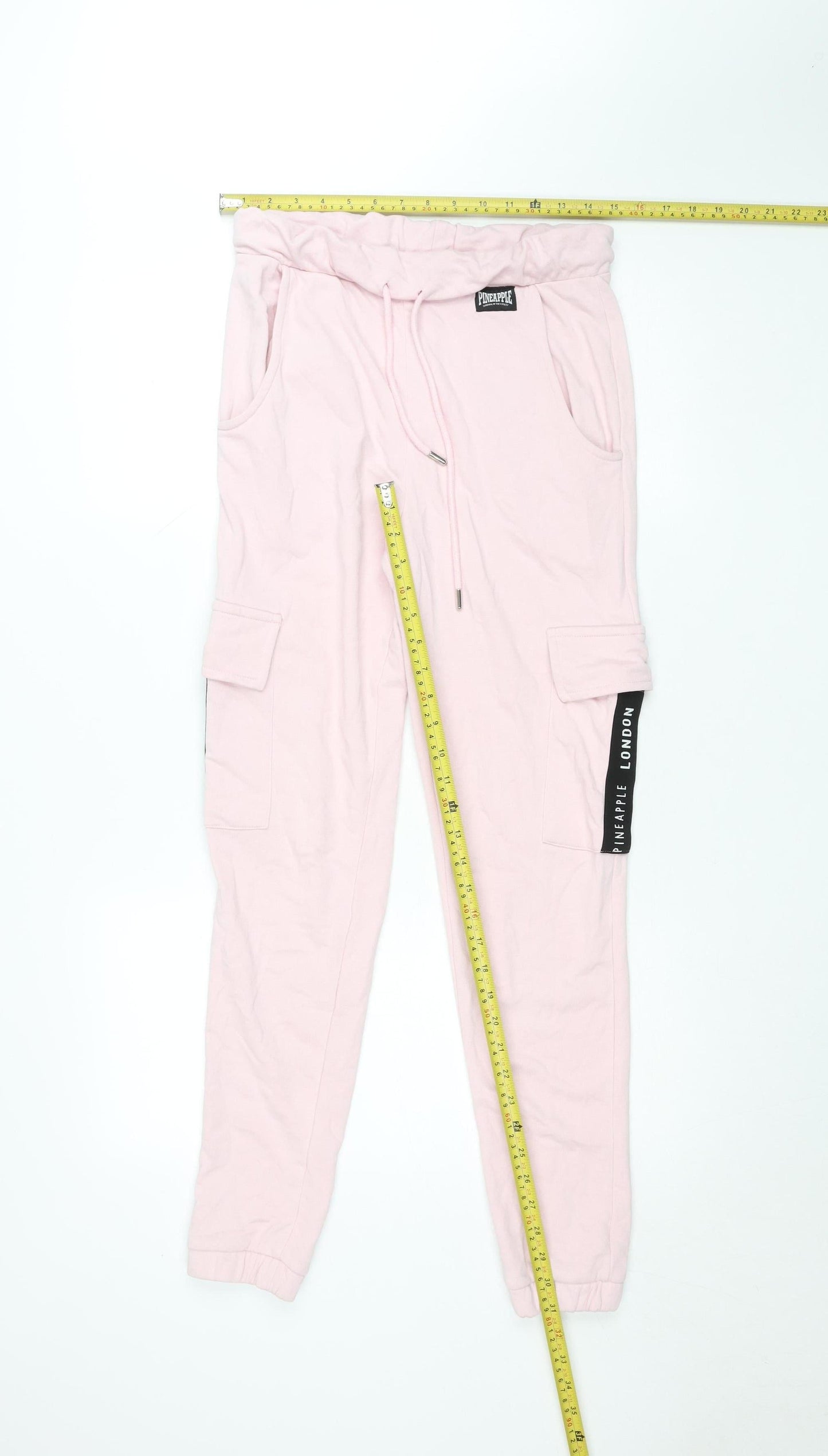 Pineapple Womens Pink Jogger Sweatpants S Regular Fit Cotton Blend