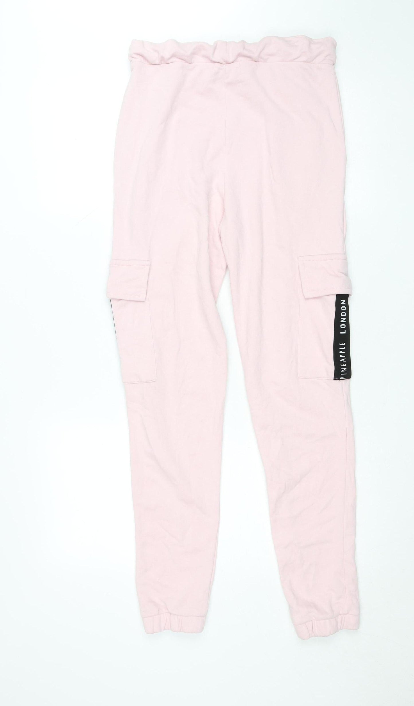 Pineapple Womens Pink Jogger Sweatpants S Regular Fit Cotton Blend