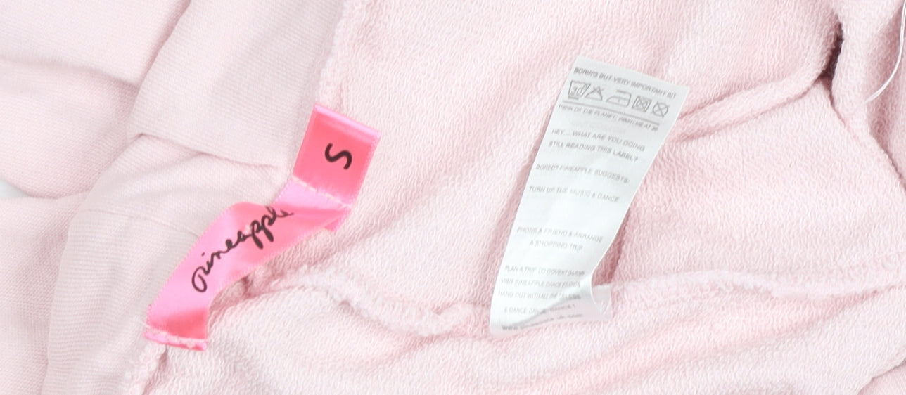 Pineapple Womens Pink Jogger Sweatpants S Regular Fit Cotton Blend