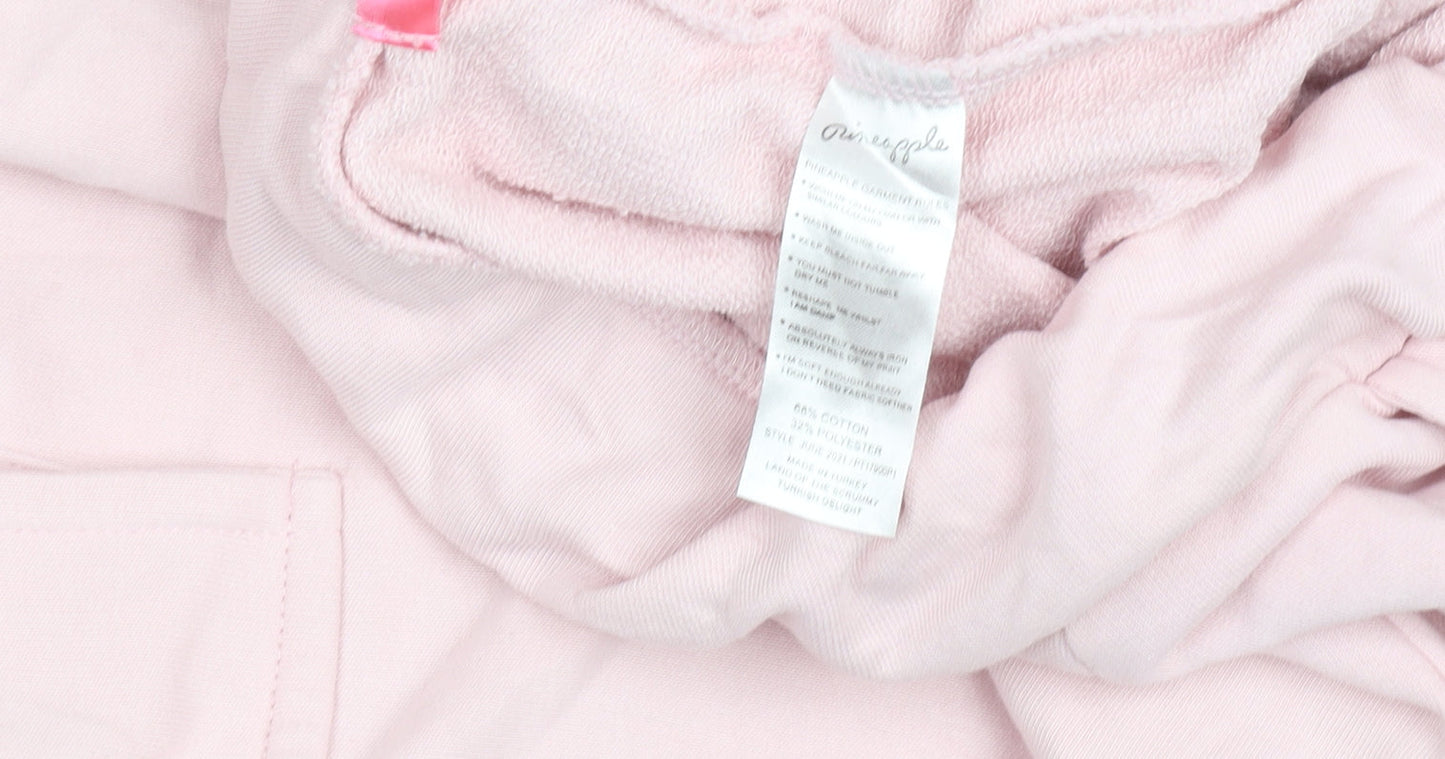 Pineapple Womens Pink Jogger Sweatpants S Regular Fit Cotton Blend