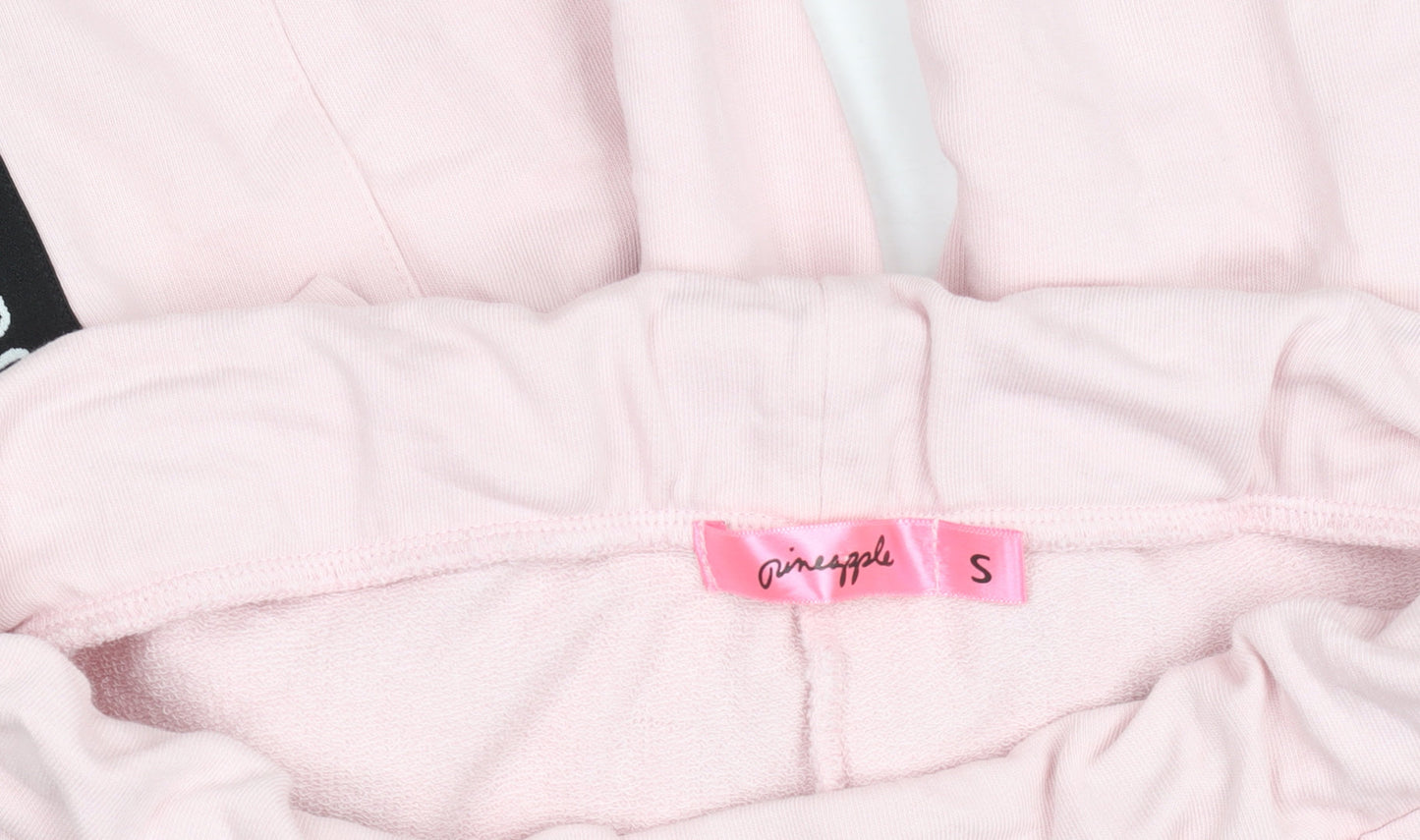 Pineapple Womens Pink Jogger Sweatpants S Regular Fit Cotton Blend