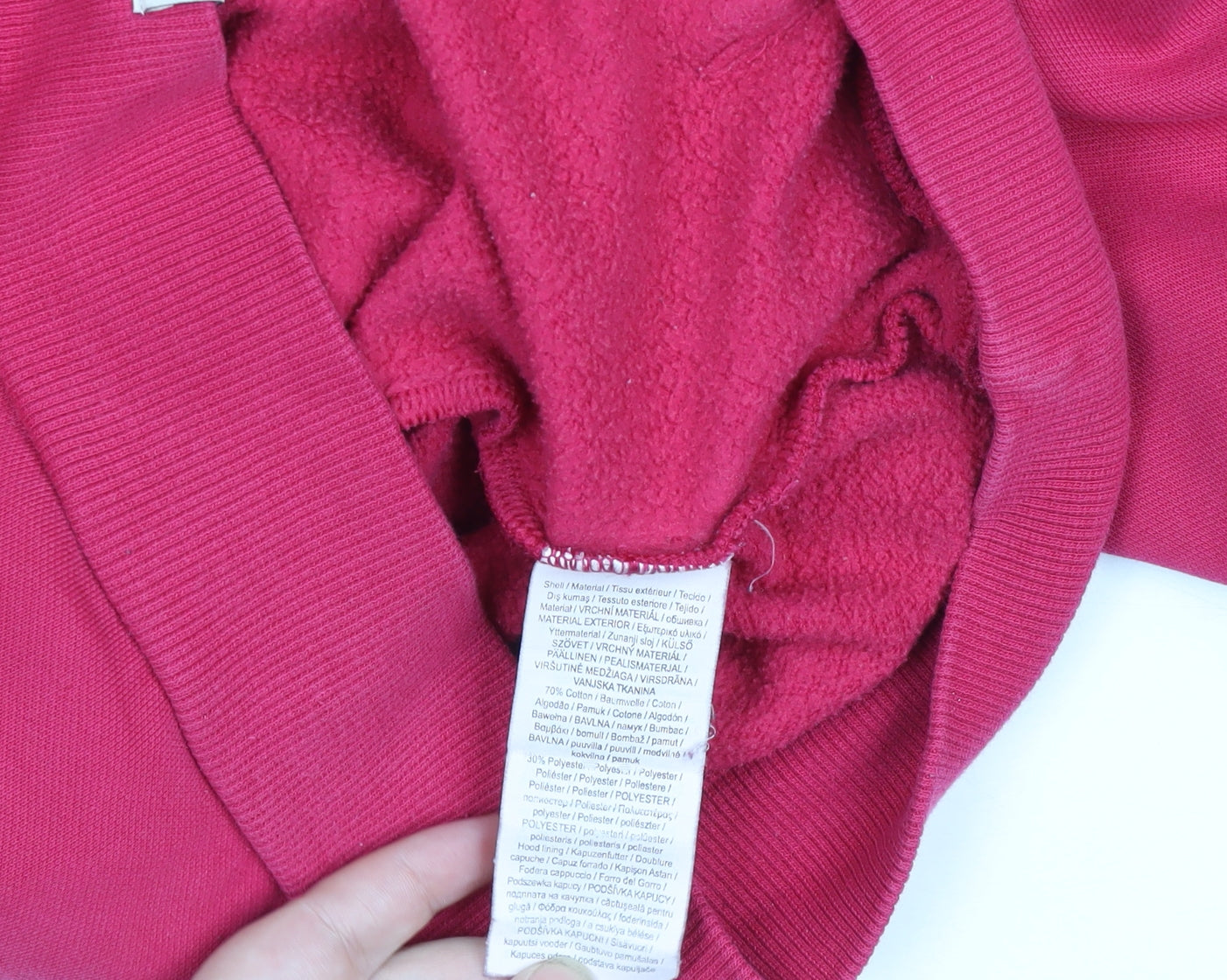 Puma Women's Pink Hooded Pullover Hoodie Size 10 Cotton Blend
