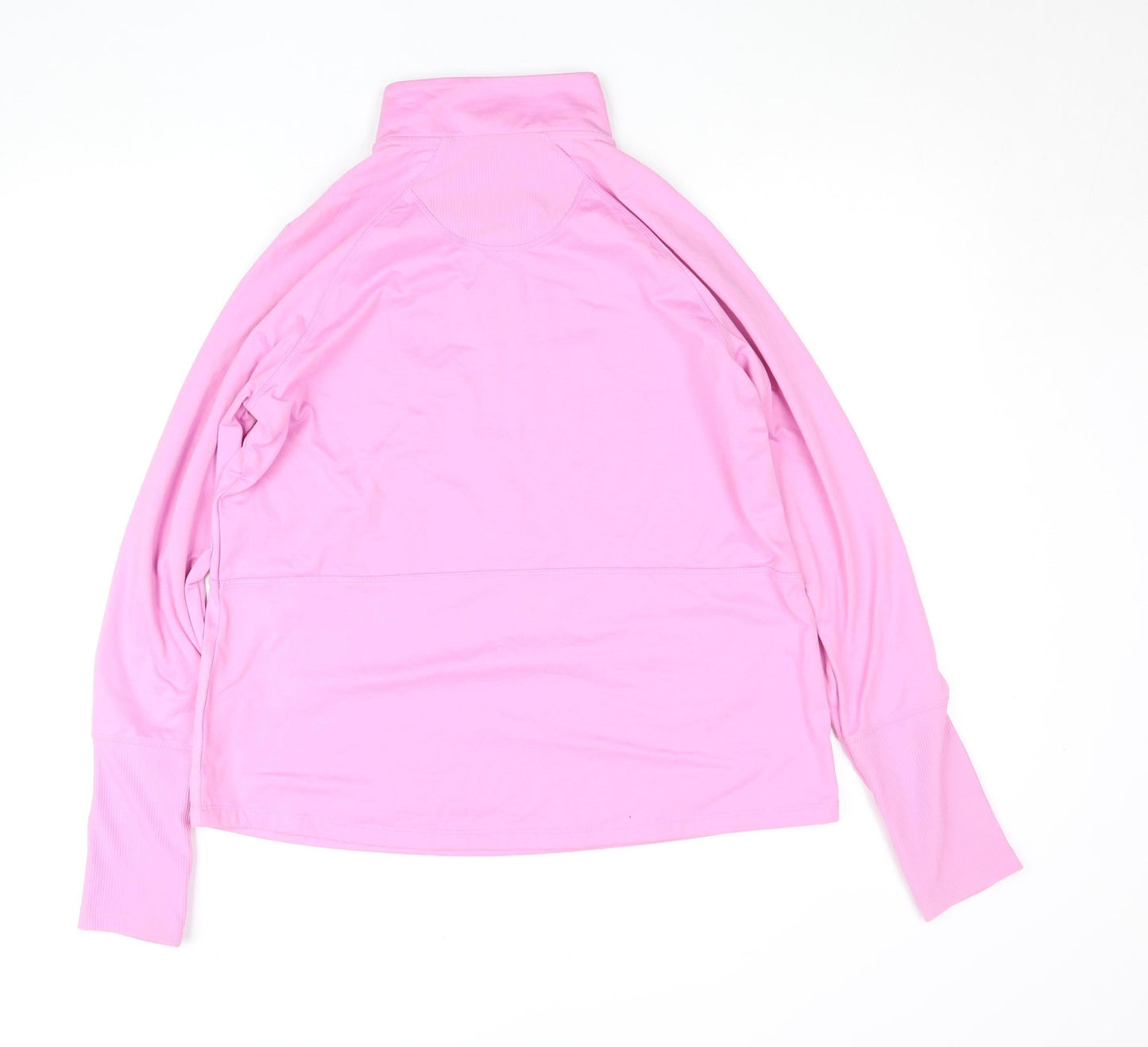 Dunnes Stores Women’s Pink 1/2 Zip Sweatshirt M Hooded Pullover Tunic Top
