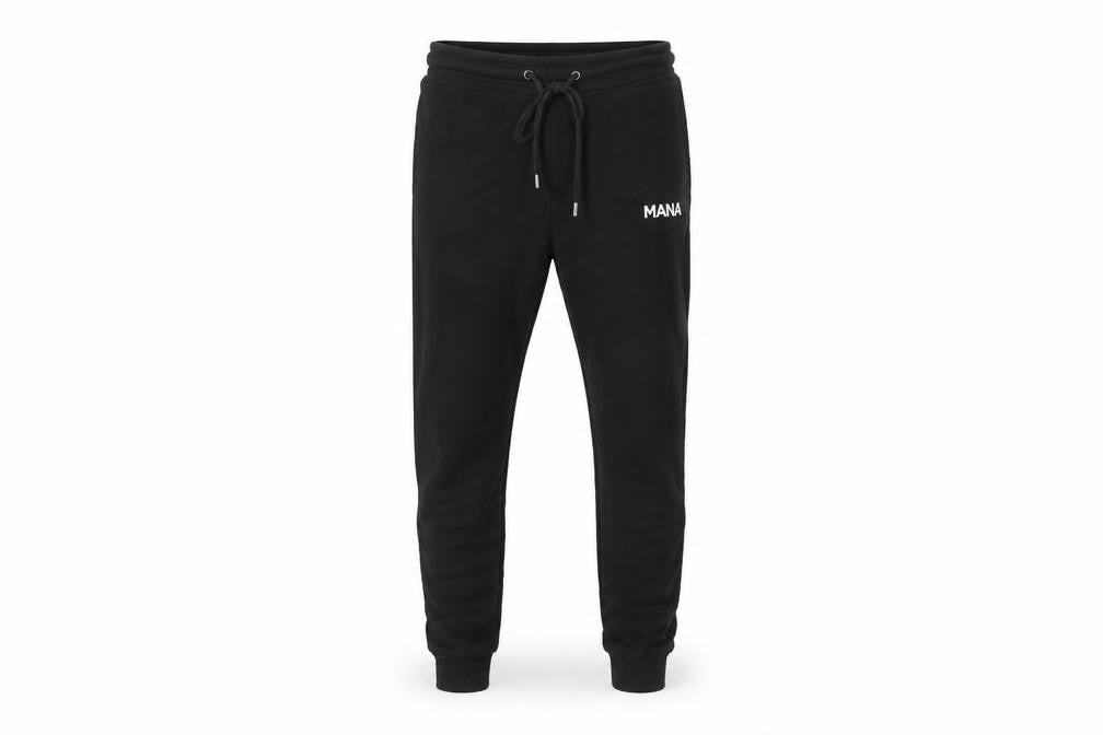 MANA Men's Black Regular Fit Jogger Trousers Size S