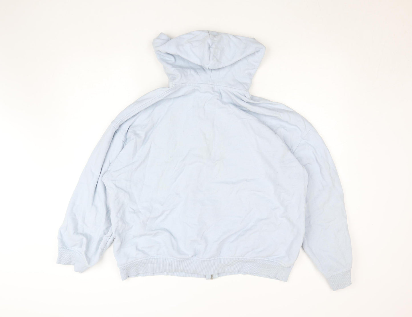 Divided Blue Full Zip Animal Graphic Hoodie Unisex L