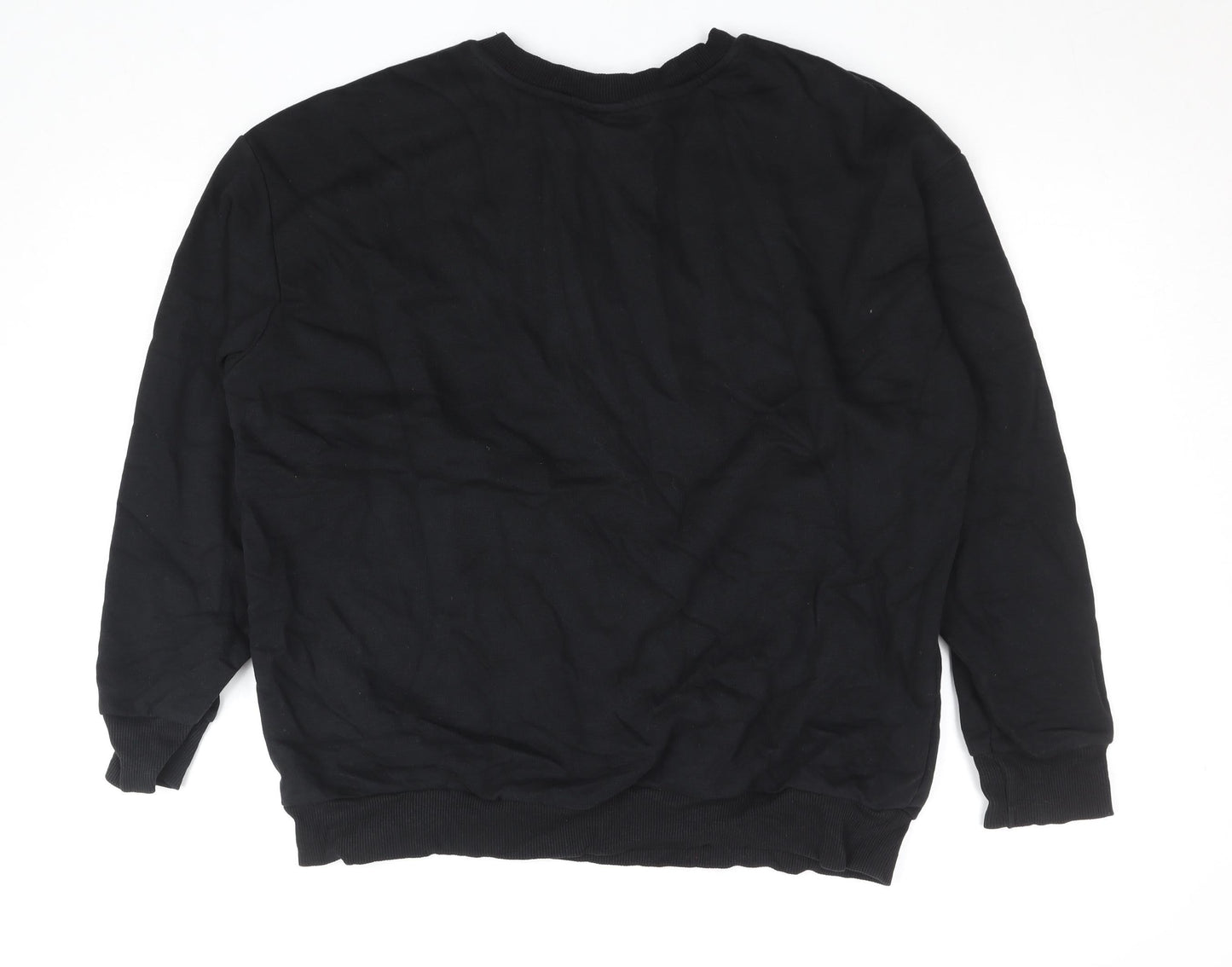 Disney at George Black Bambi Sweatshirt Women L Pullover Cotton Blend