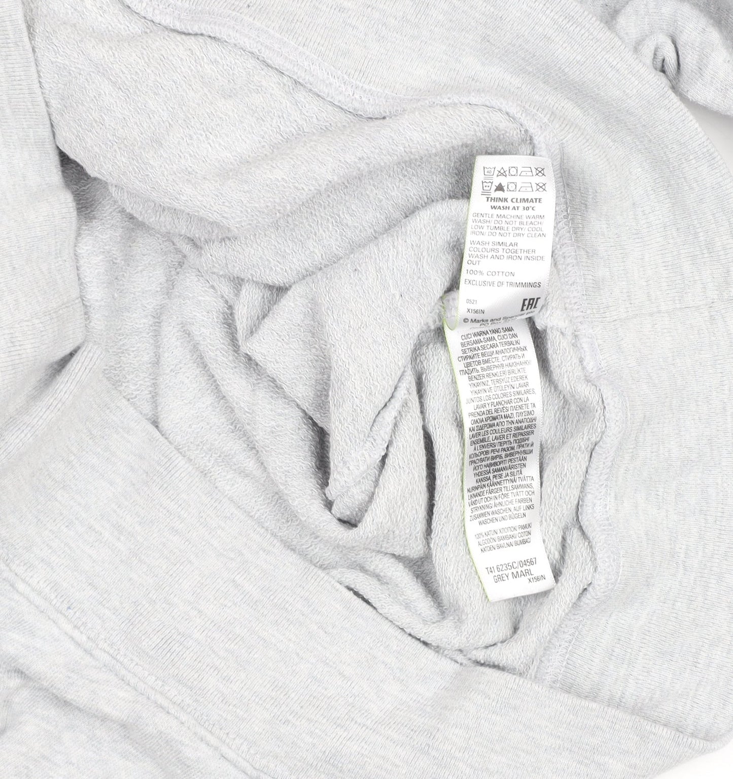 Marks and Spencer Peanuts Women Grey Marl Size 10 Crew Neck Sweatshirt