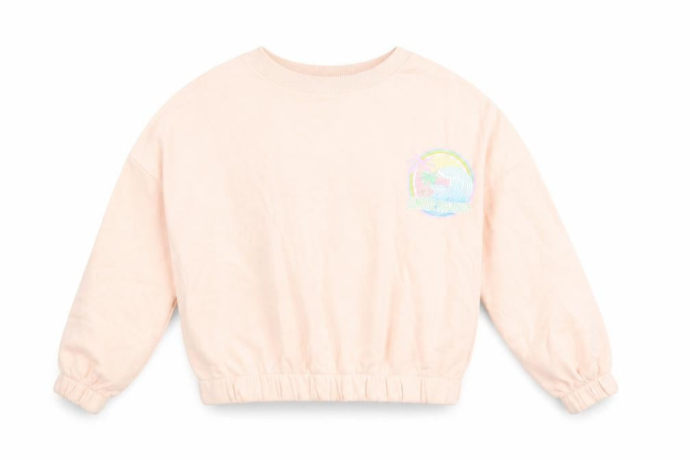 Marks & Spencer Girls Pink Graphic Pullover Sweatshirt 9-10 Years