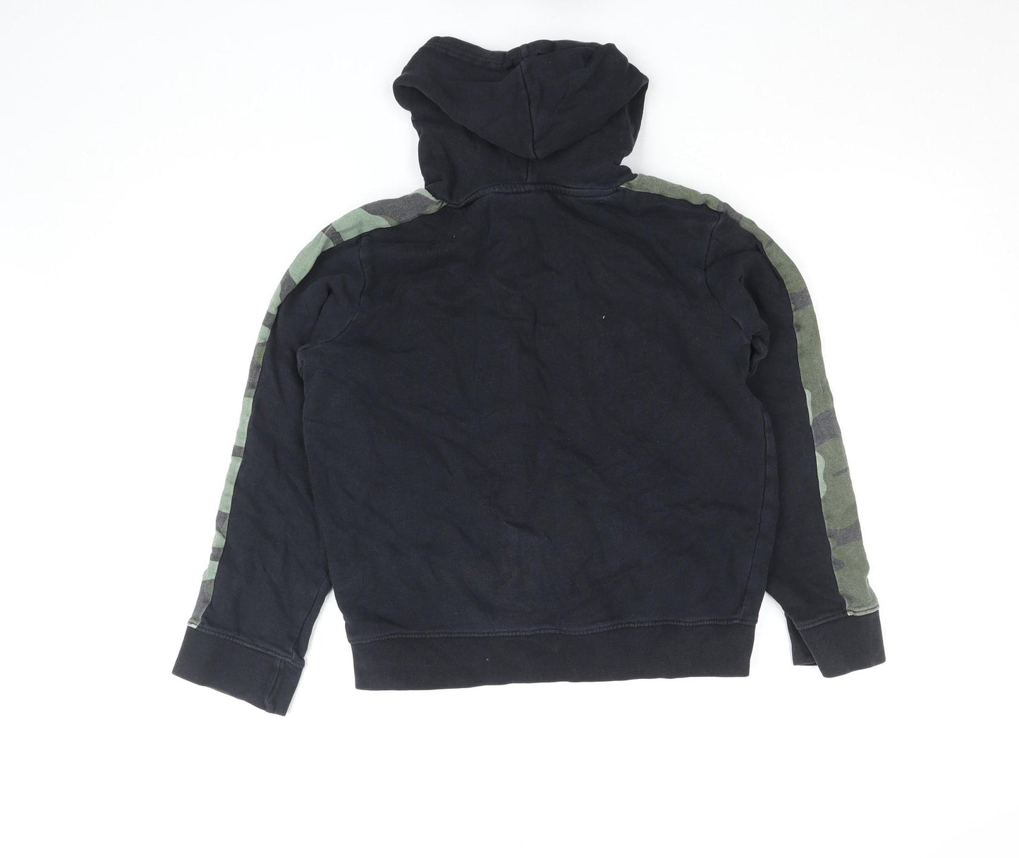 Hype Girls Black Camo Sleeve Hoodie 13 Years Pullover Sweatshirt