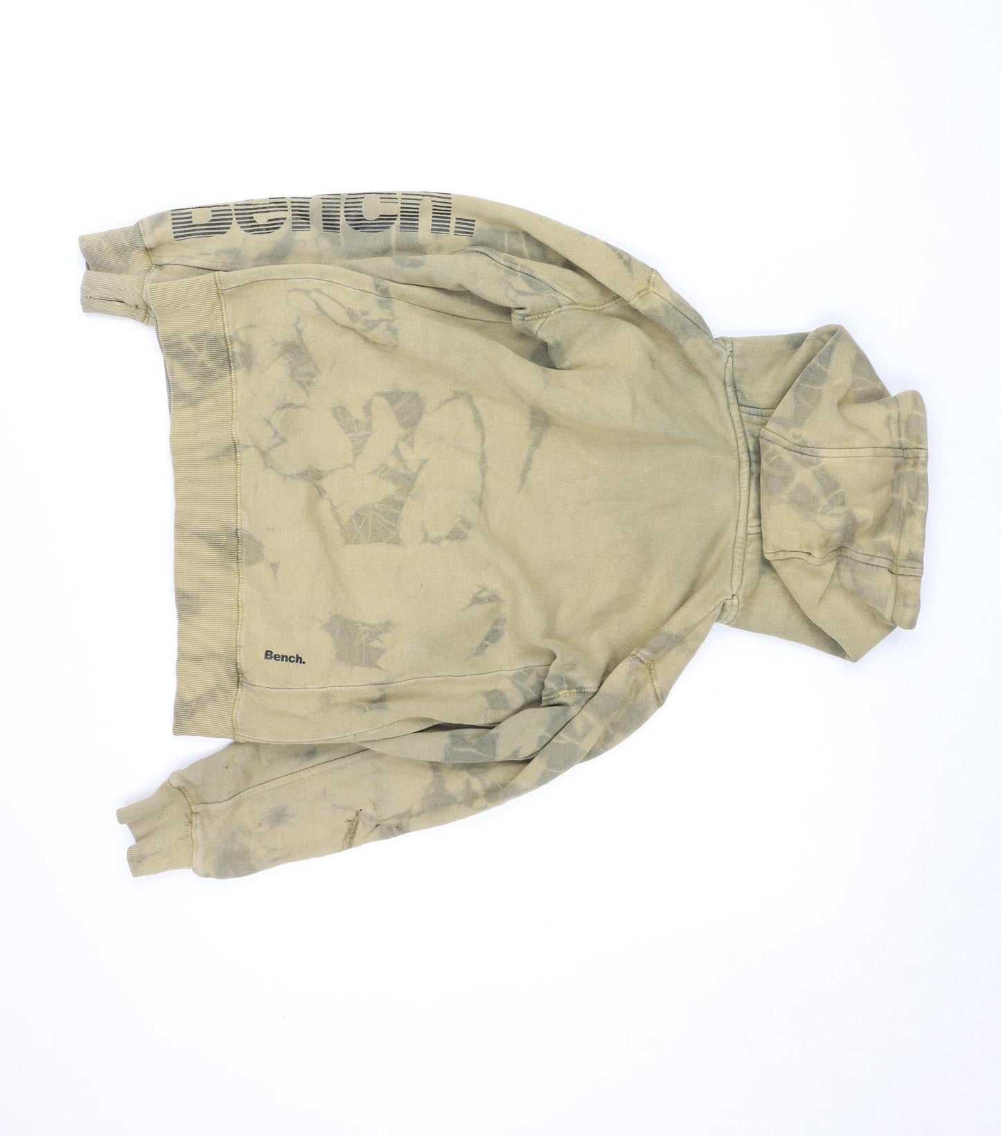 Bench Boys Beige Tie Dye Full Zip Hoodie 11-12 Years Cotton Blend