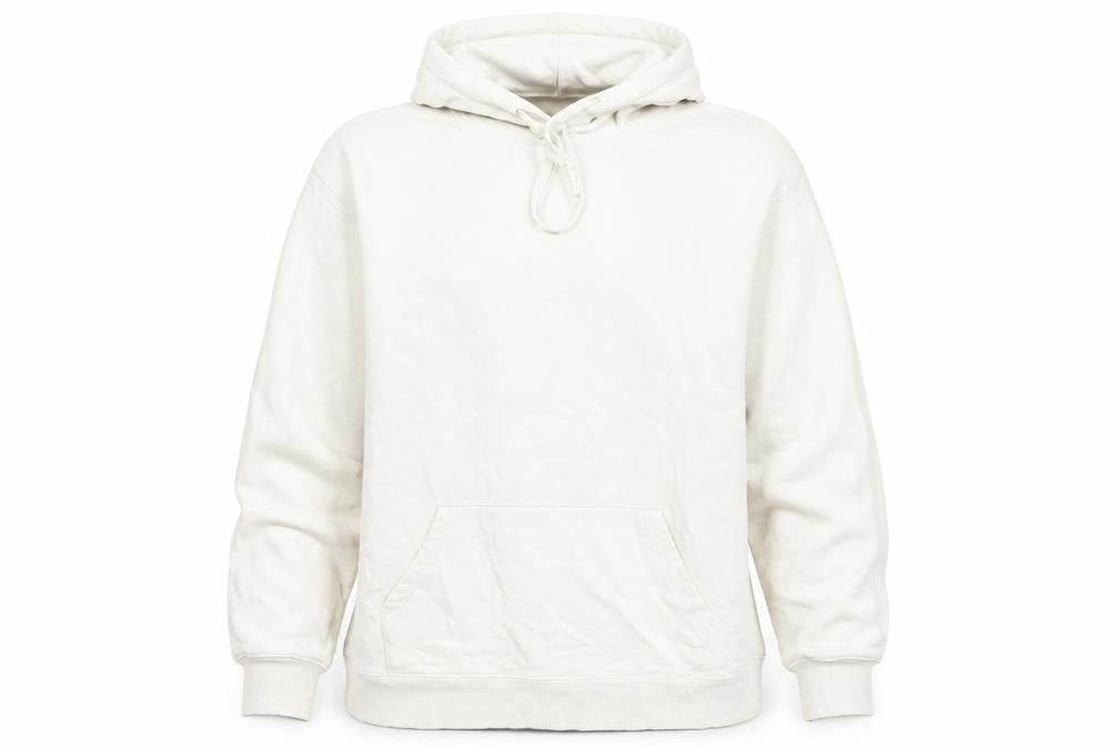 Uniqlo Women Beige Pullover Hoodie M Cotton Casual Sweatshirt