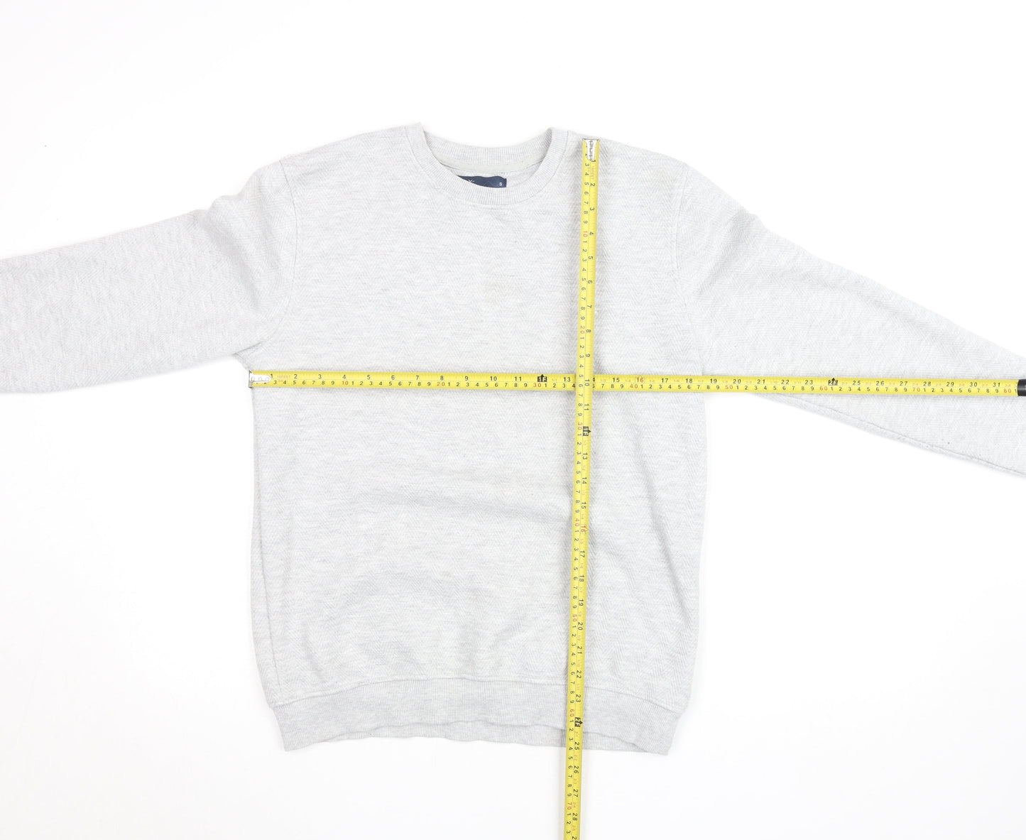 Easy Men's Grey Small Pullover Crew Neck Sweatshirt