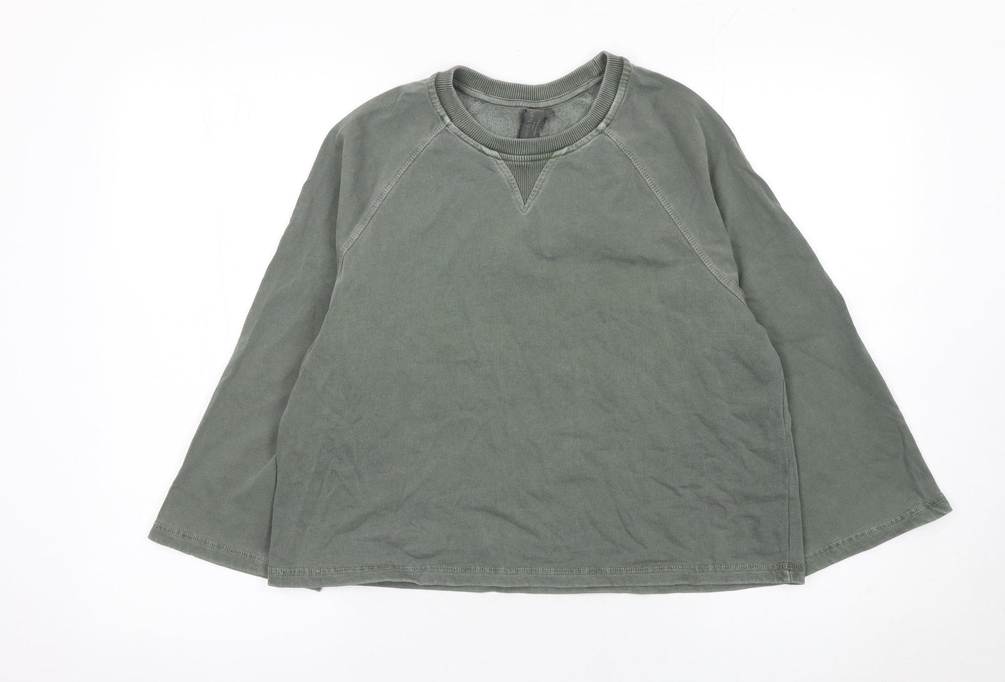 Sweaty Betty Womens Green Cotton Pullover Sweatshirt Size S