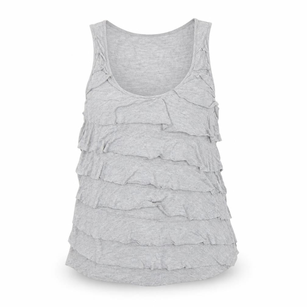 Kimchi Blue Women's Grey Ruffle Camisole Tank Top M