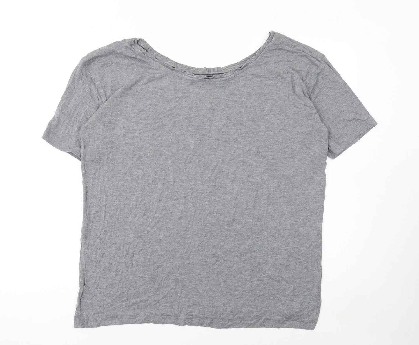 Next Women's Grey Short Sleeve Embellished T-Shirt Size 12