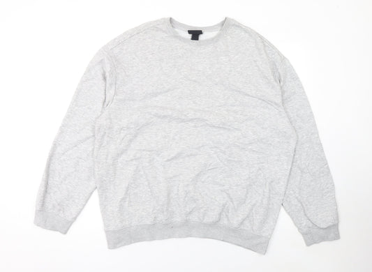 H&M Men's Grey Loose Fit Crew Neck Long Sleeve Sweatshirt Size L