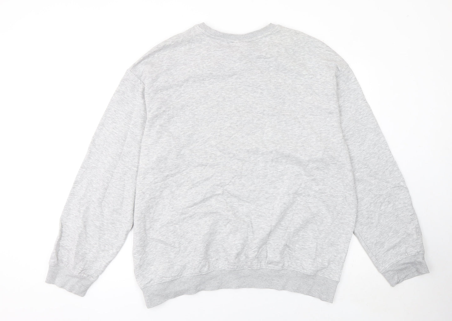 H&M Men's Grey Loose Fit Crew Neck Long Sleeve Sweatshirt Size L
